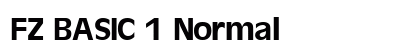 FZ BASIC 1 Normal Font FZ BASIC 1 Normal Font Preview