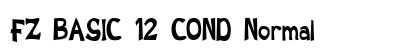 FZ BASIC 12 COND Normal Font FZ BASIC 12 COND Normal Font Preview