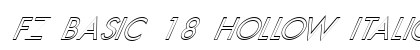 FZ BASIC 18 HOLLOW ITALIC Normal font free download