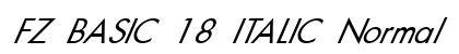 FZ BASIC 18 ITALIC Normal font free download
