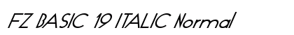 FZ BASIC 19 ITALIC Normal Font Preview