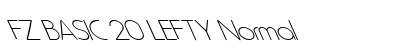 FZ BASIC 20 LEFTY Normal Font Preview