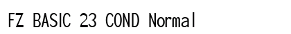 FZ BASIC 23 COND Normal Font Preview