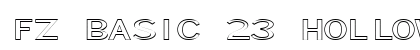 FZ BASIC 23 HOLLOW EX Normal Font Preview