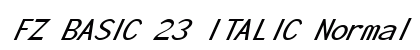 FZ BASIC 23 ITALIC Normal font free download