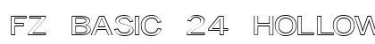 FZ BASIC 24 HOLLOW EX Normal Font Preview