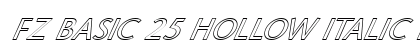 FZ BASIC 25 HOLLOW ITALIC Normal font free download