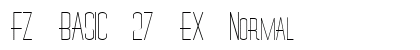 FZ BASIC 27 EX Normal Font Preview