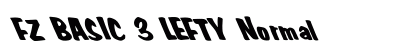 FZ BASIC 3 LEFTY Normal Font Preview