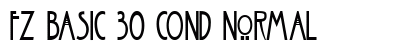 FZ BASIC 30 COND Normal Font FZ BASIC 30 COND Normal Font Preview