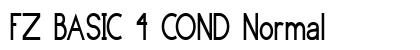 FZ BASIC 4 COND Normal Font Preview
