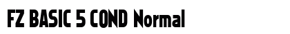 FZ BASIC 5 COND Normal Font FZ BASIC 5 COND Normal Font Preview