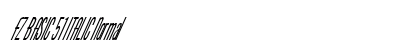 FZ BASIC 51 ITALIC Normal font free download