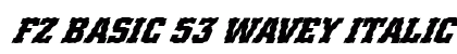 FZ BASIC 53 WAVEY ITALIC Normal font free download