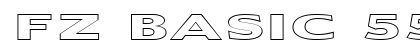 FZ BASIC 55 HOLLOW EX Normal Font Preview