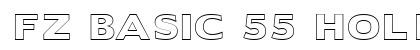 FZ BASIC 55 HOLLOW Normal Font Preview