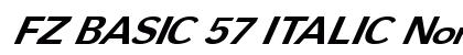 FZ BASIC 57 ITALIC Normal font free download