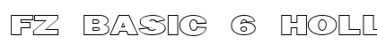 FZ BASIC 6 HOLLOW EX Normal Font Preview