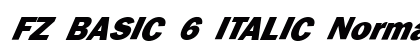 FZ BASIC 6 ITALIC Normal font free download