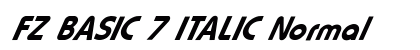 FZ BASIC 7 ITALIC Normal font free download