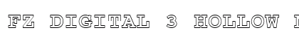 FZ DIGITAL 3 HOLLOW Normal font free download