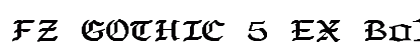 FZ GOTHIC 5 EX Bold font free download