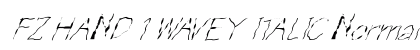 FZ HAND 1 WAVEY ITALIC Normal font free download