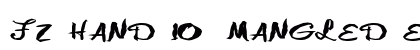FZ HAND 10 MANGLED EX Normal Font Preview