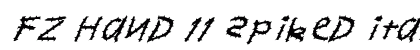 FZ HAND 11 SPIKED ITALIC Normal font free download