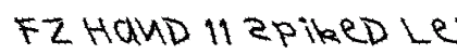 FZ HAND 11 SPIKED LEFTY Normal Font Preview
