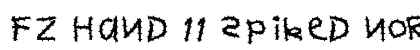 FZ HAND 11 SPIKED Normal Font Preview