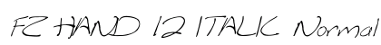 FZ HAND 12 ITALIC Normal font free download