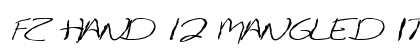 FZ HAND 12 MANGLED ITALIC Normal font free download