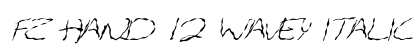 FZ HAND 12 WAVEY ITALIC Normal Font Preview