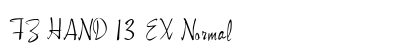 FZ HAND 13 EX Normal Font Preview