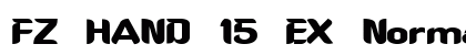 FZ HAND 15 EX Normal Font Preview
