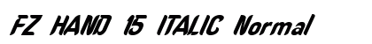 FZ HAND 15 ITALIC Normal font free download