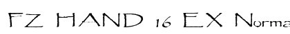 FZ HAND 16 EX Normal Font Preview