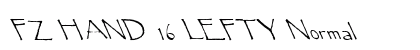 FZ HAND 16 LEFTY Normal Font Preview