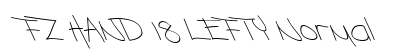 FZ HAND 18 LEFTY Normal Font Preview