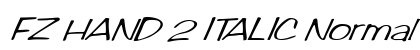 FZ HAND 2 ITALIC Normal font free download
