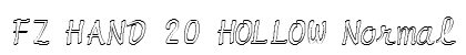 FZ HAND 20 HOLLOW Normal font free download