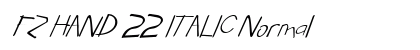 FZ HAND 22 ITALIC Normal font free download