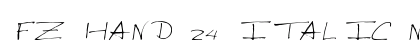 FZ HAND 24 ITALIC Normal font free download