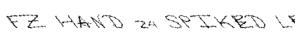 FZ HAND 24 SPIKED LEFTY Normal Font Preview