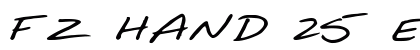 FZ HAND 25 EX Normal font free download