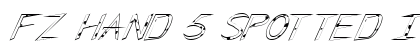 FZ HAND 5 SPOTTED ITALIC Normal font free download