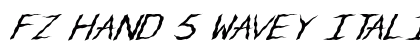 FZ HAND 5 WAVEY ITALIC Normal font free download