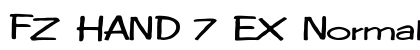 FZ HAND 7 EX Normal font free download