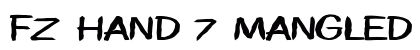 FZ HAND 7 MANGLED EX Normal font free download